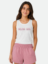 Belina Girl Girl's Cotton Regular Fit Tank Top & Shorts Co-ord Set