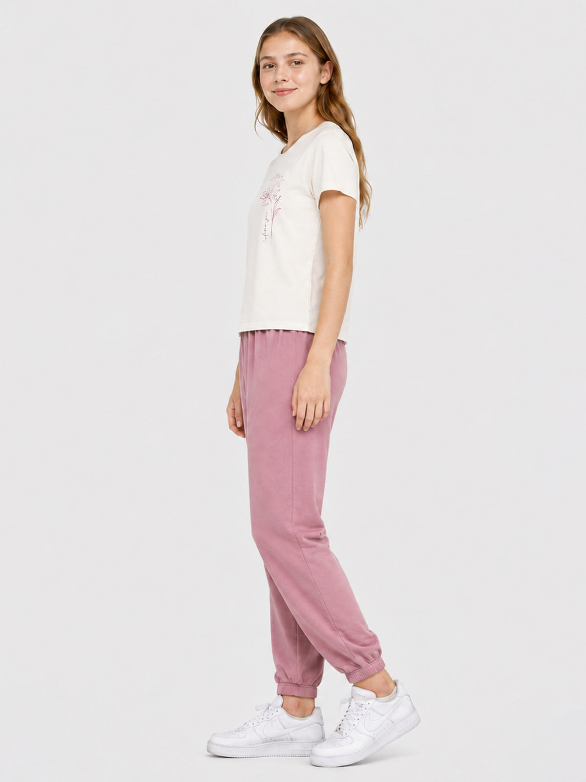 Belina Girl Girls Cotton Regular Fit Printed T-Shirt and Jogger Co-ord Set