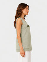Zarelle Women's Cotton Sleeveless Longline Tank Top