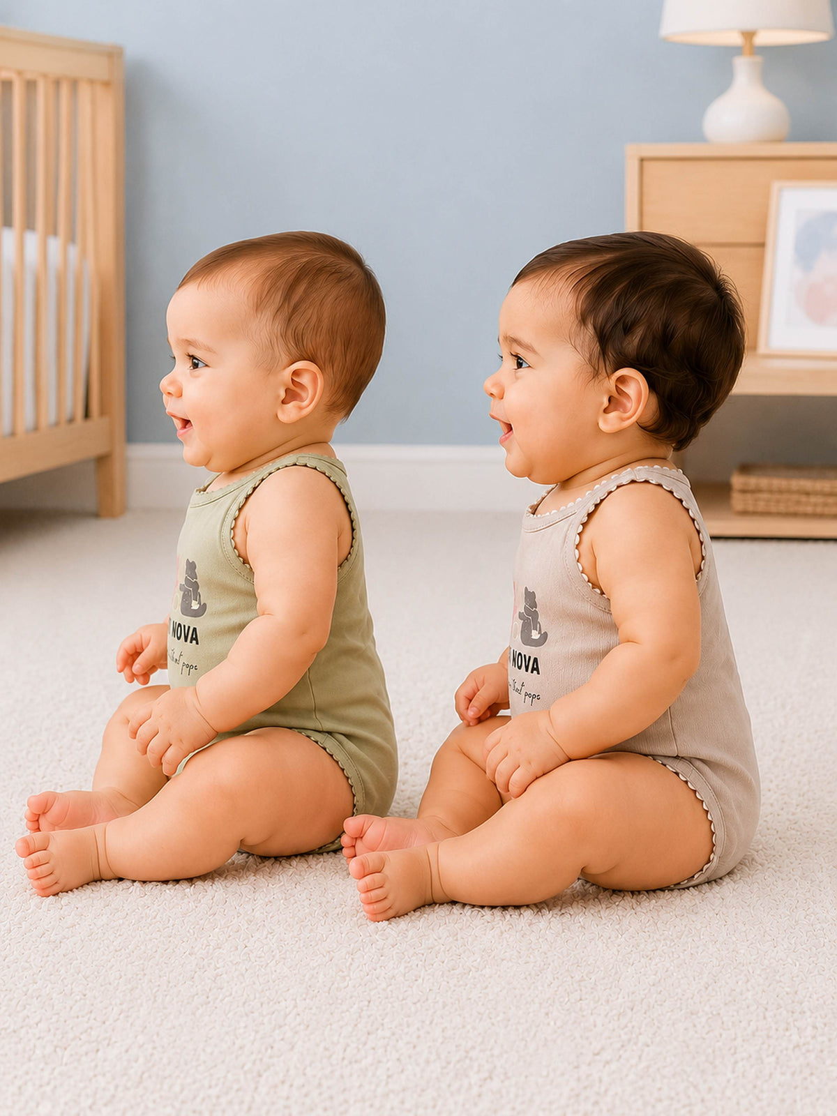 Niki Nova Baby Sleeveless Romper Soft Cotton for Baby Boys & Girls