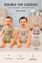 Niki Nova Baby Sleeveless Romper Soft Cotton for Baby Boys & Girls
