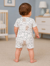 Niki Nova Baby Short Zip Romper Soft Cotton for Baby Boys & Girls