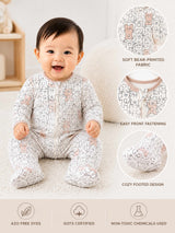 Niki Nova Baby Printed Sleepsuit Soft Cotton for Baby Boys & Girls