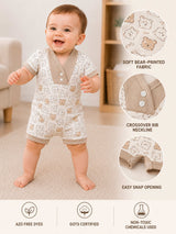 Niki Nova Baby V-Neck Romper Soft Cotton for Baby Boys & Girls