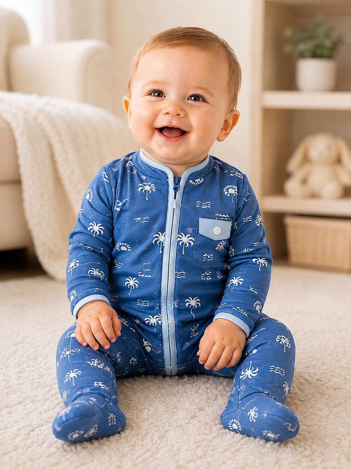 Niki Nova Baby Zip Coverall Soft Cotton for Baby Boys & Girls