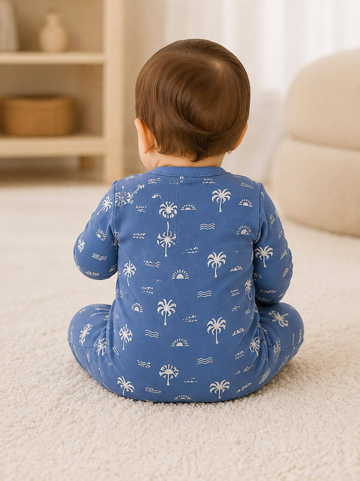 Niki Nova Baby Footed Sleepsuit Soft Cotton for Baby Boys & Girls
