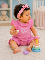Niki Nova Baby Girls Flutter Sleeve Romper Soft Cotton Wear