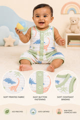 Niki Nova Baby Girls Flutter Sleeve Romper Soft Cotton Wear