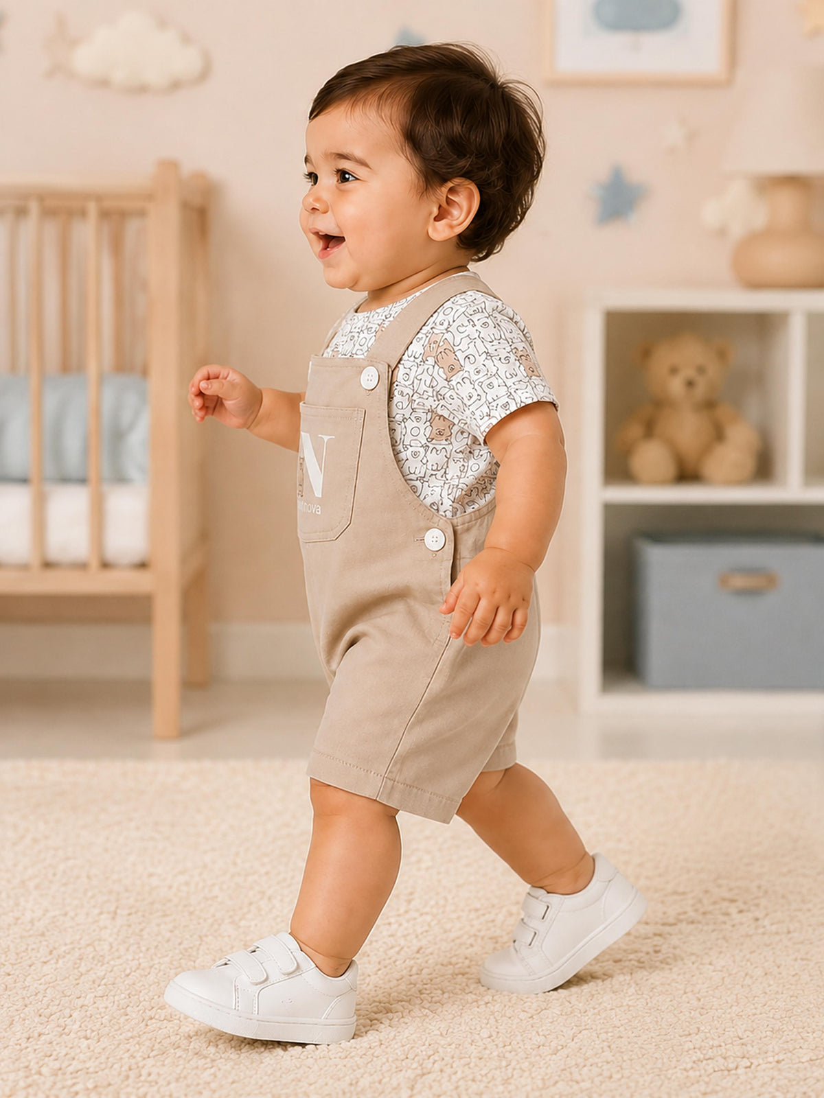 Niki Nova Baby Dungaree Set Soft Cotton for Baby Boys & Girls
