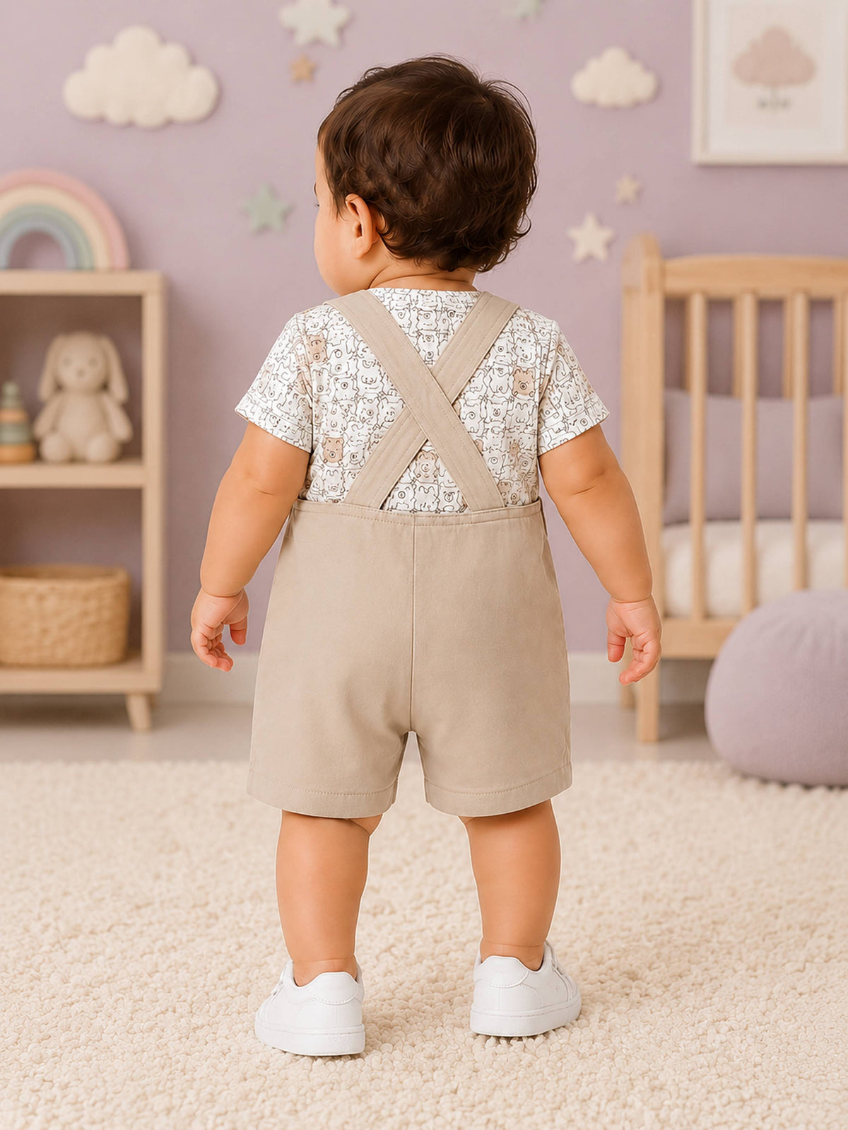 Niki Nova Baby Dungaree Set Soft Cotton for Baby Boys & Girls