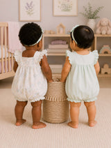 Niki Nova Baby Girls Ruffle Bubble Romper Set