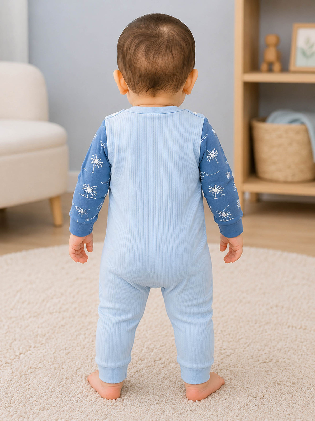 Niki Nova Ribbed Baby Romper Soft Cotton for Baby Boys & Girls