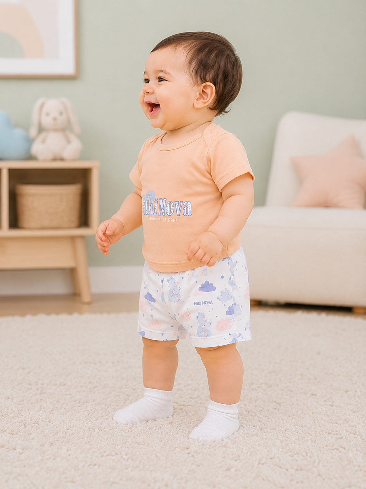 Niki Nova Baby T-Shirt & Shorts Set Soft Cotton for All Babies