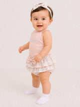 Niki Nova Baby Girls Ruffle Bloomer Set Soft Cotton with Bow