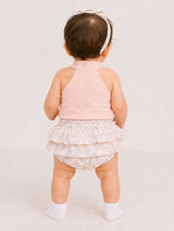 Niki Nova Baby Girls Ruffle Bloomer Set Soft Cotton with Bow