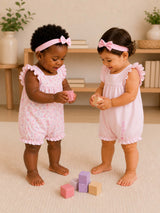 Niki Nova Baby Girls Ruffle Bubble Romper Set