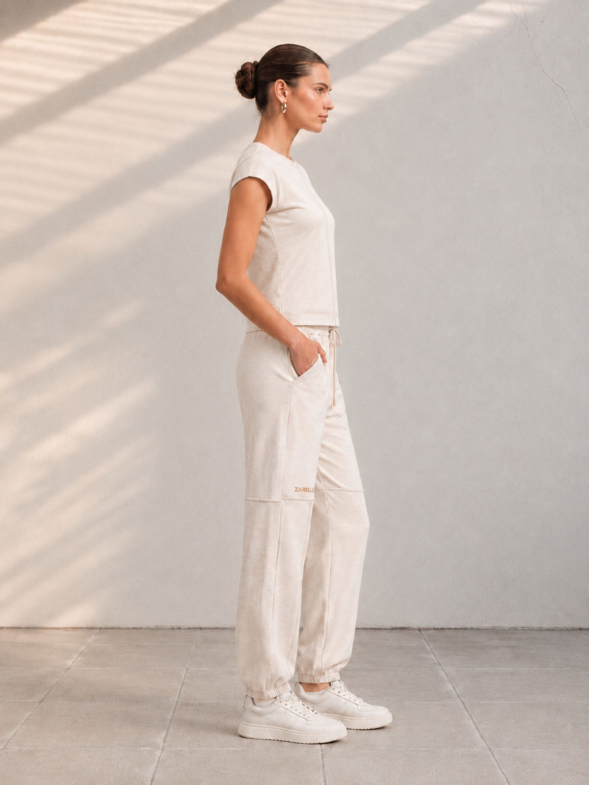 Zarelle Women's Cotton Top and Jogger Co-Ord Set