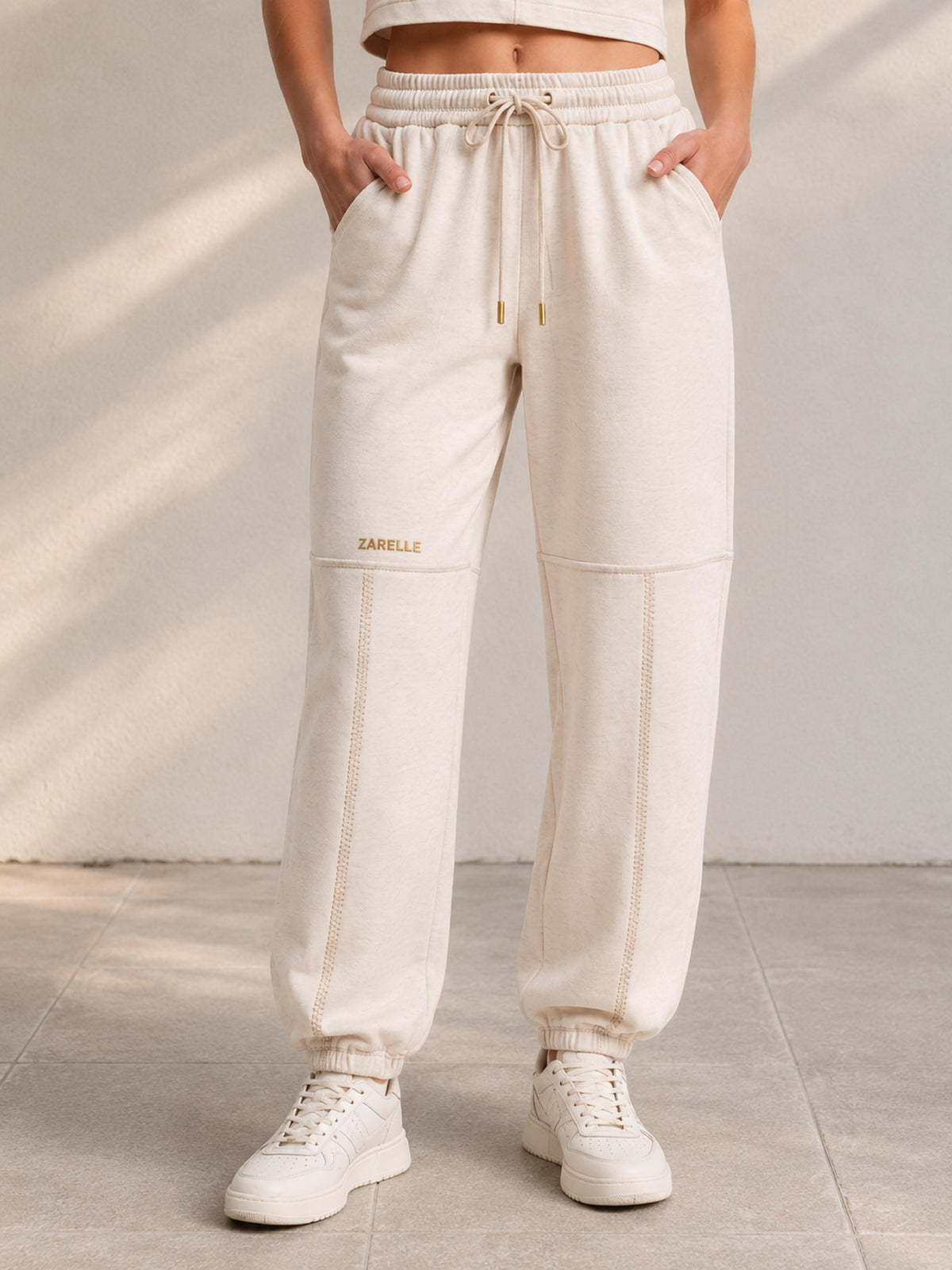 Zarelle Women's Cotton Top and Jogger Co-Ord Set