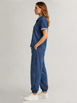 Zarelle Womenâ€™s Cotton Shirt and Jogger Co-Ord Set