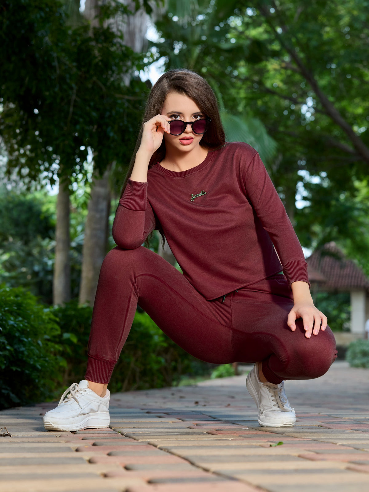 Zarelle Women's Cotton Relaxed Fit Co-Ord Set
