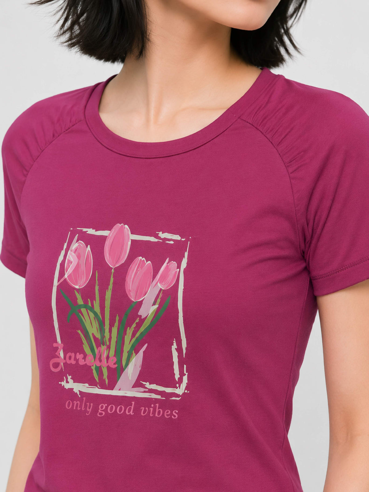 Zarelle Women's Modal Regular Fit T-Shirt