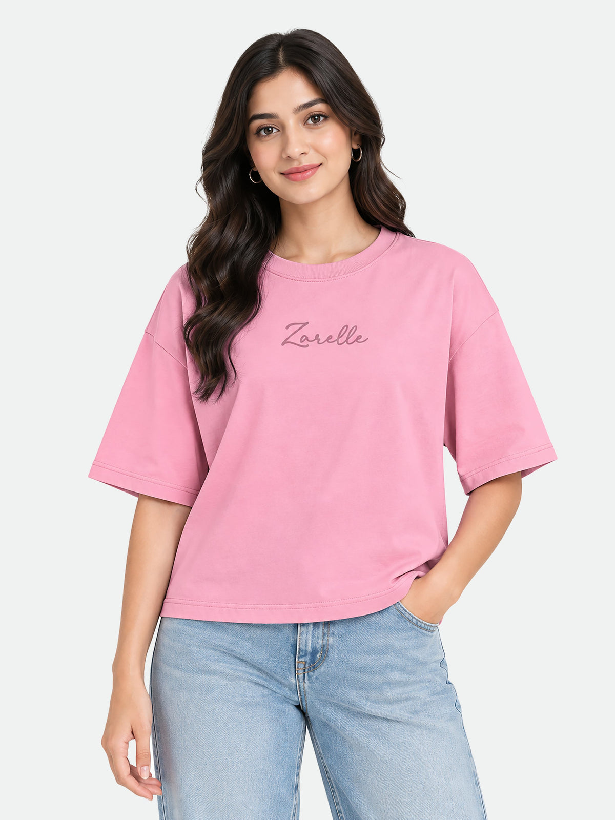 Zarelle Women's Cotton Relaxed Fit T-Shirt