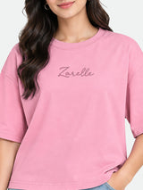 Zarelle Women's Cotton Relaxed Fit T-Shirt