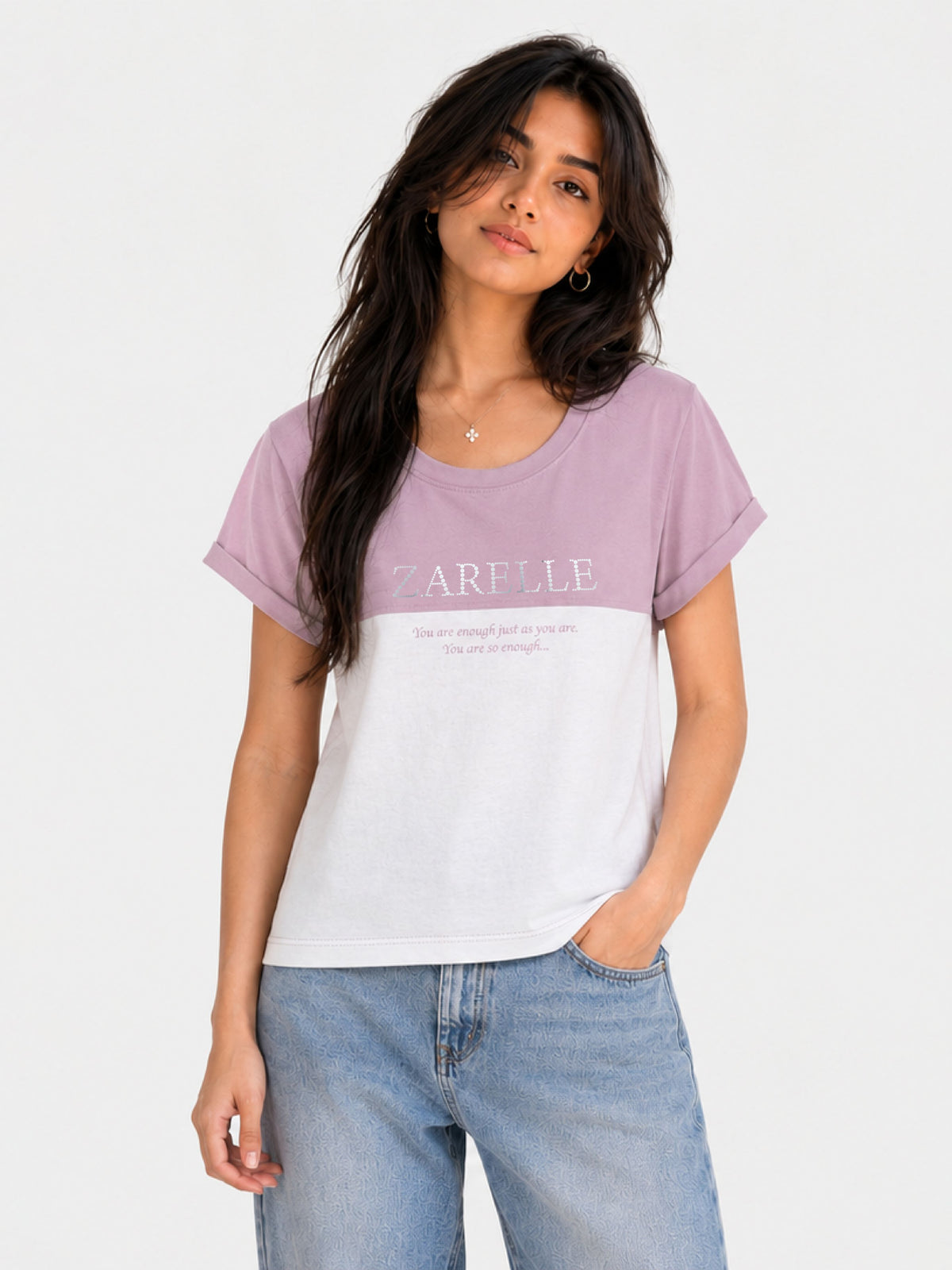 Zarelle Women's Soft Cotton Relaxed Fit Casual Top