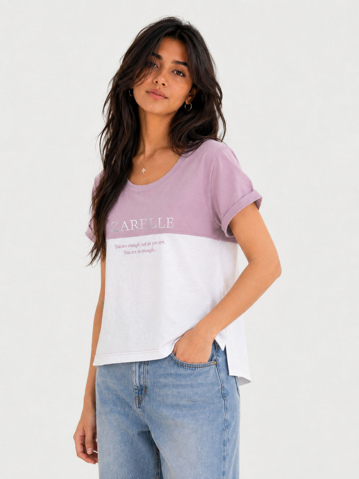 Zarelle Women's Soft Cotton Relaxed Fit Casual Top