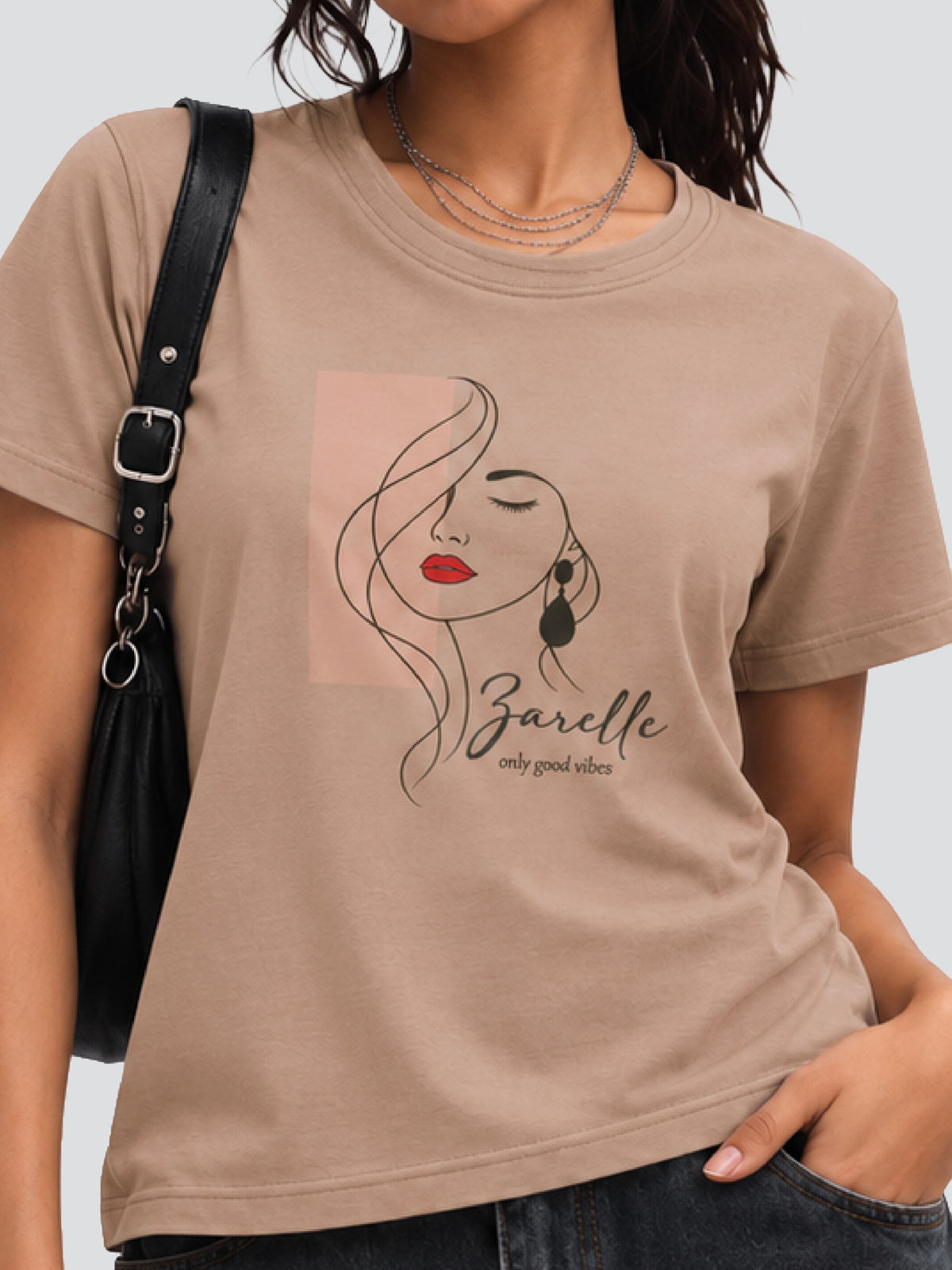 Zarelle Women's Cotton Regular Fit T-Shirt