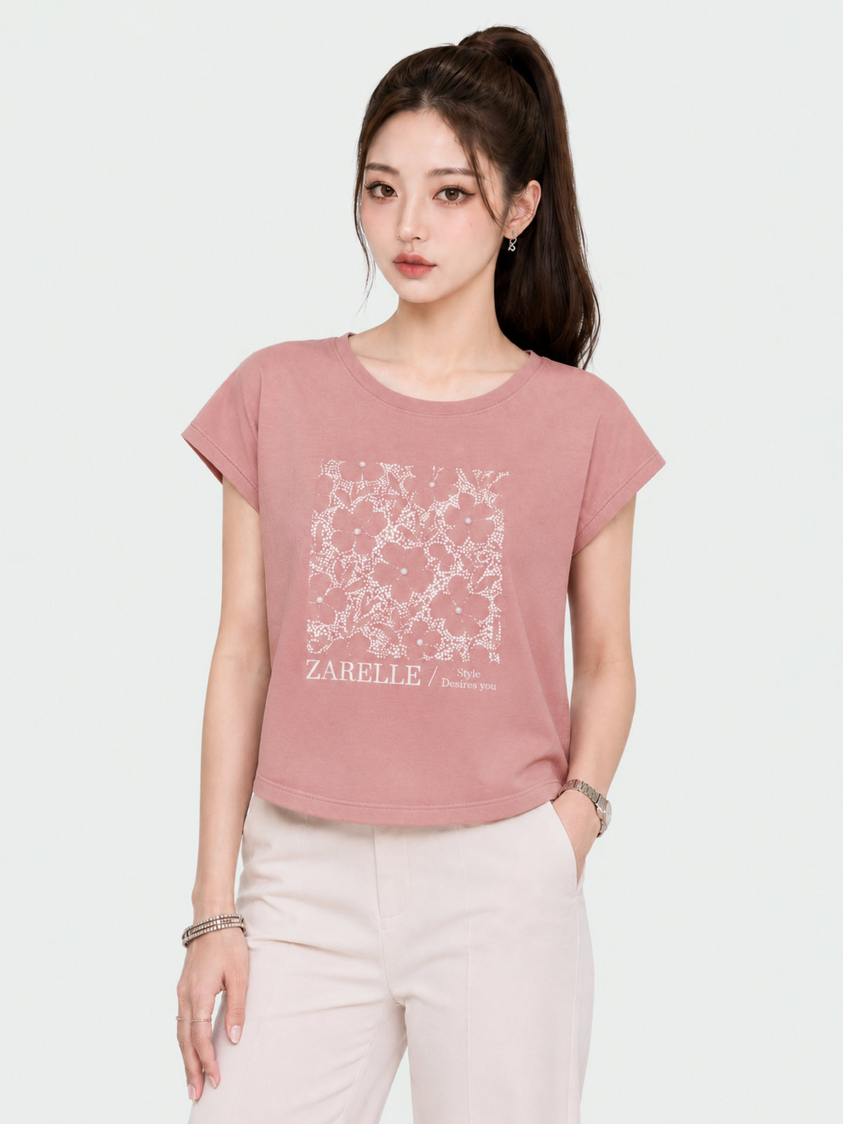 Zarelle Women's Modal Relaxed Fit T-Shirt