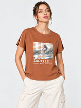 Zarelle Women's Cotton Relaxed Fit Graphic Printed T-Shirt