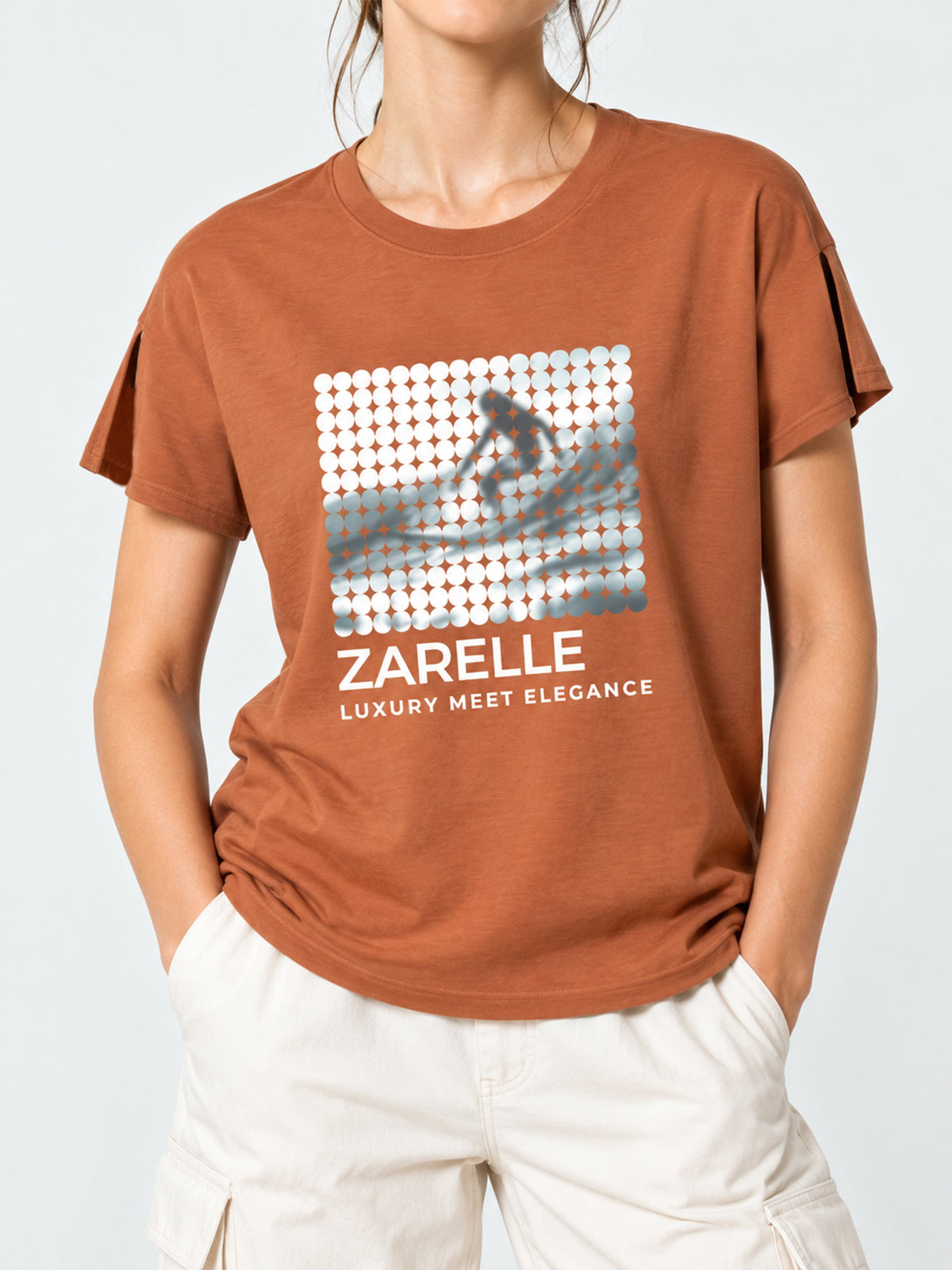 Zarelle Women's Cotton Relaxed Fit Graphic Printed T-Shirt