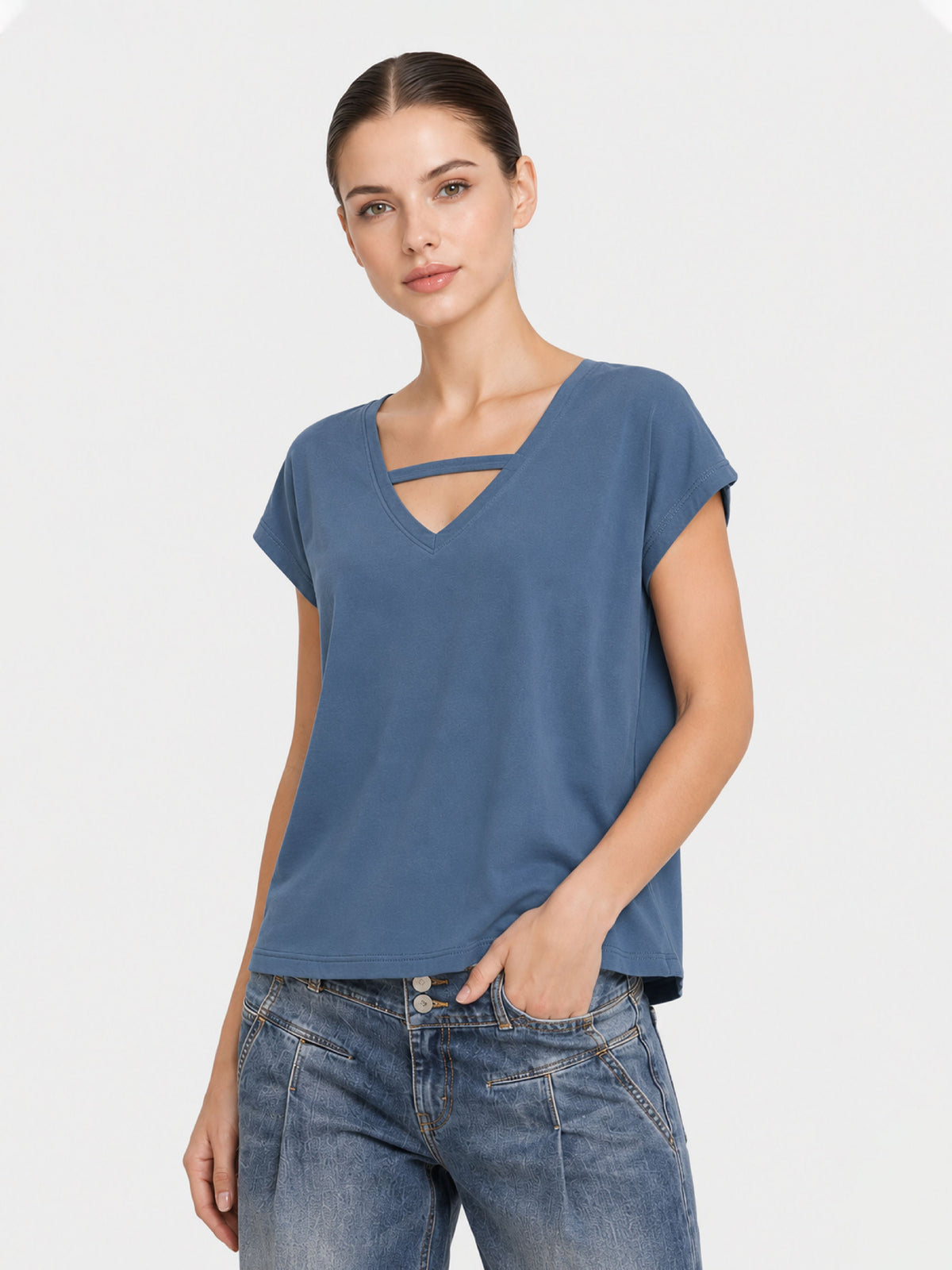Zarelle Women's Modal Relaxed Fit T-Shirt