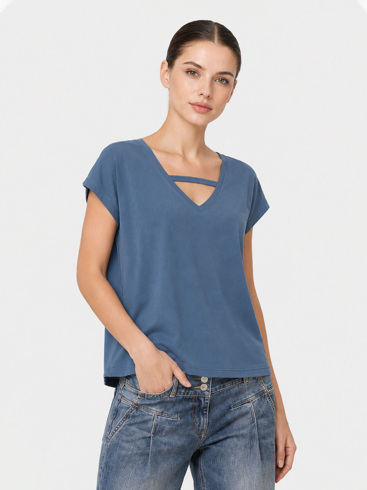 Zarelle Women's Modal Relaxed Fit T-Shirt