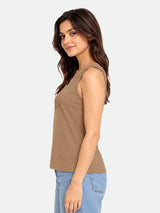 Zarelle Women's Cotton Regular Fit Sleeveless Top