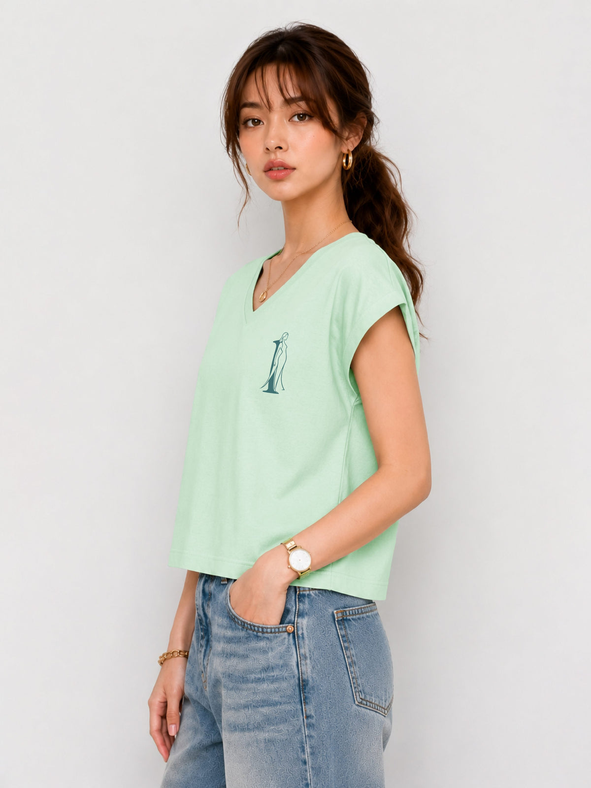 Zarelle Women's Modal Relaxed Fit T-Shirt