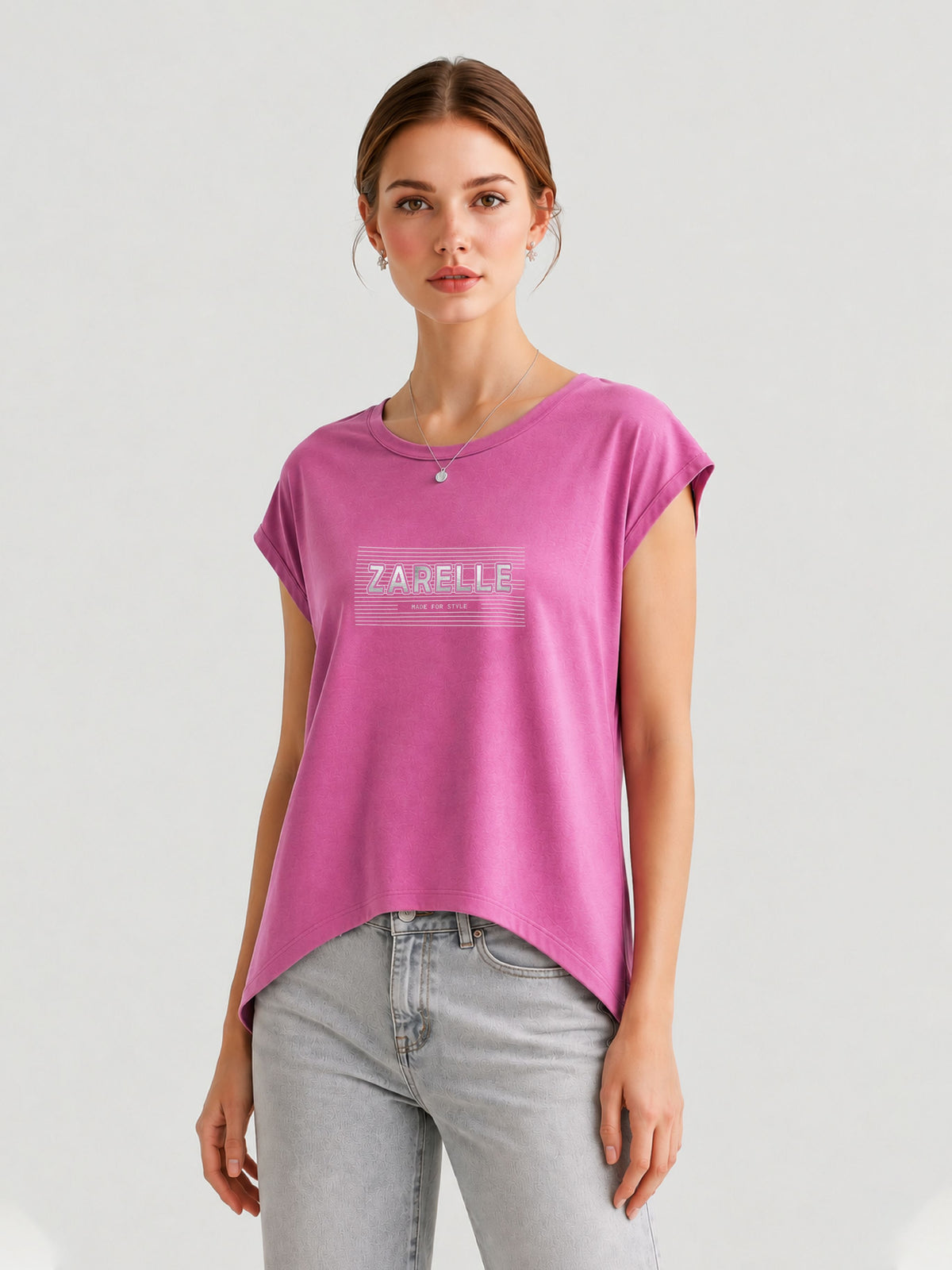 Zarelle Women's Soft Cotton Relaxed Fit Top