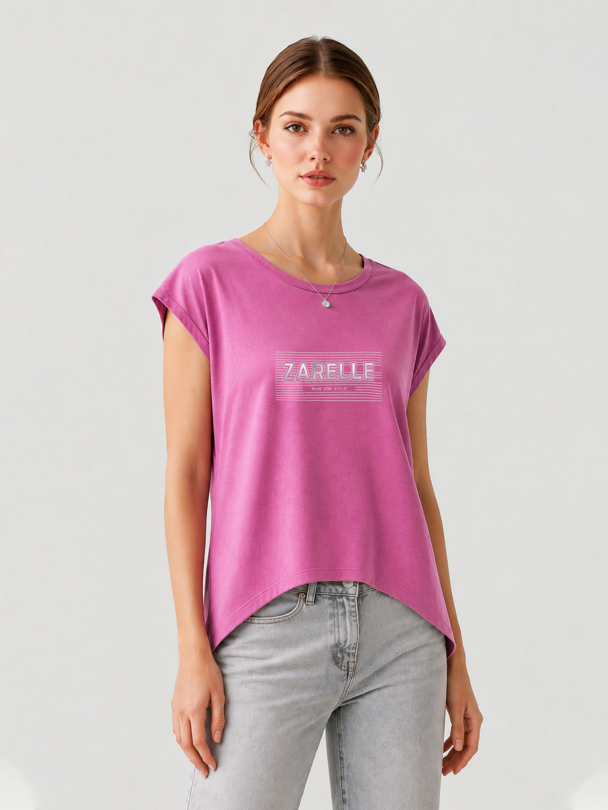 Zarelle Women's Soft Cotton Relaxed Fit Top