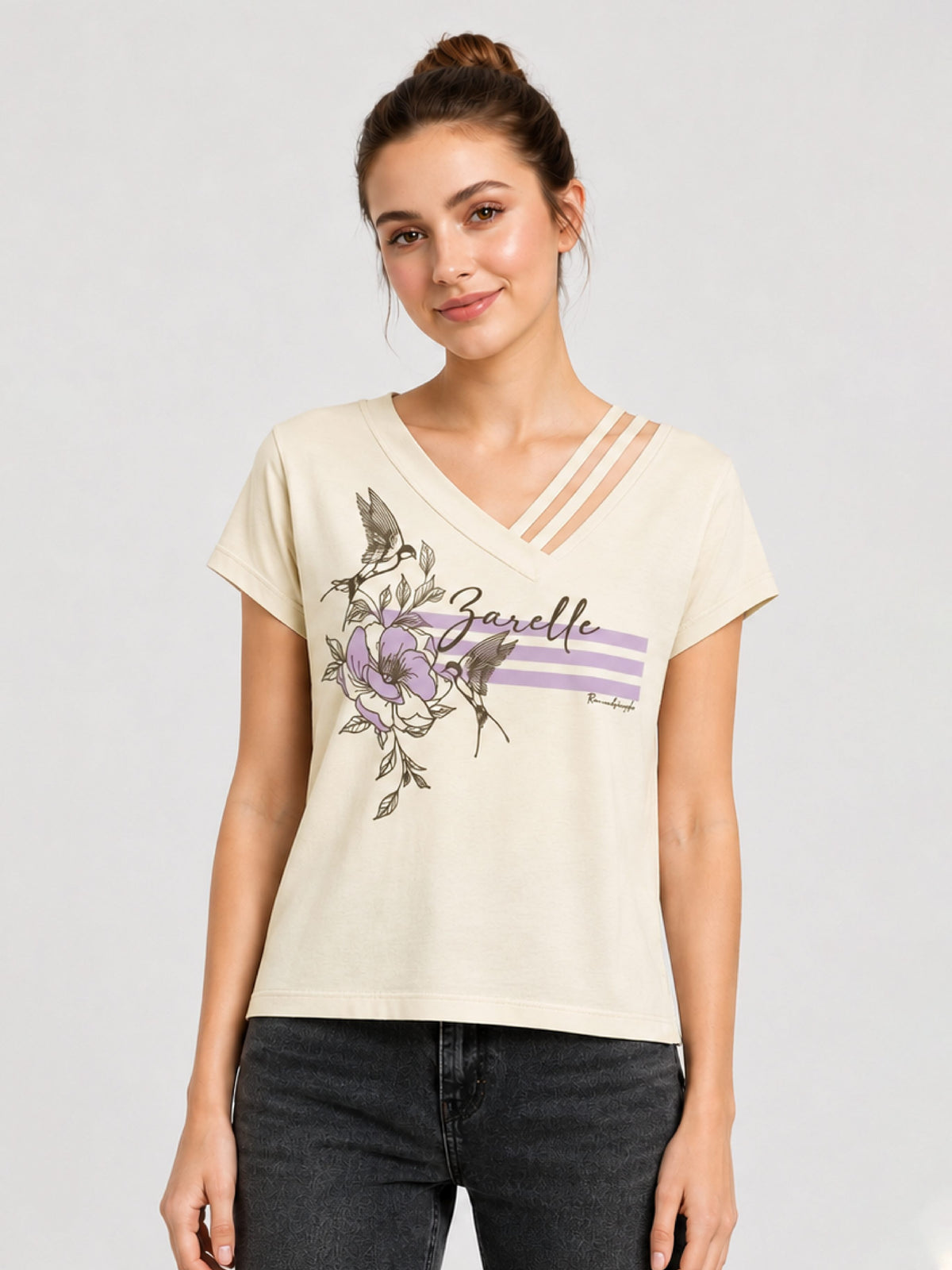 Zarelle Women's Soft Cotton Regular Fit Top