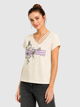Zarelle Women's Soft Cotton Regular Fit Top