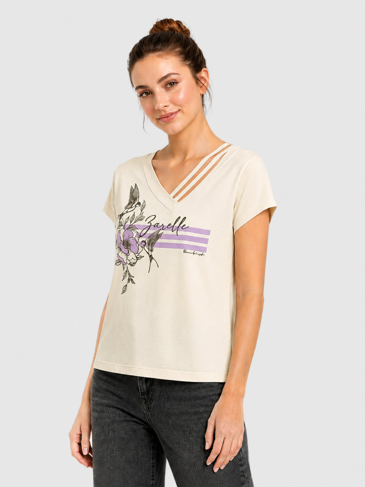 Zarelle Women's Soft Cotton Regular Fit Top