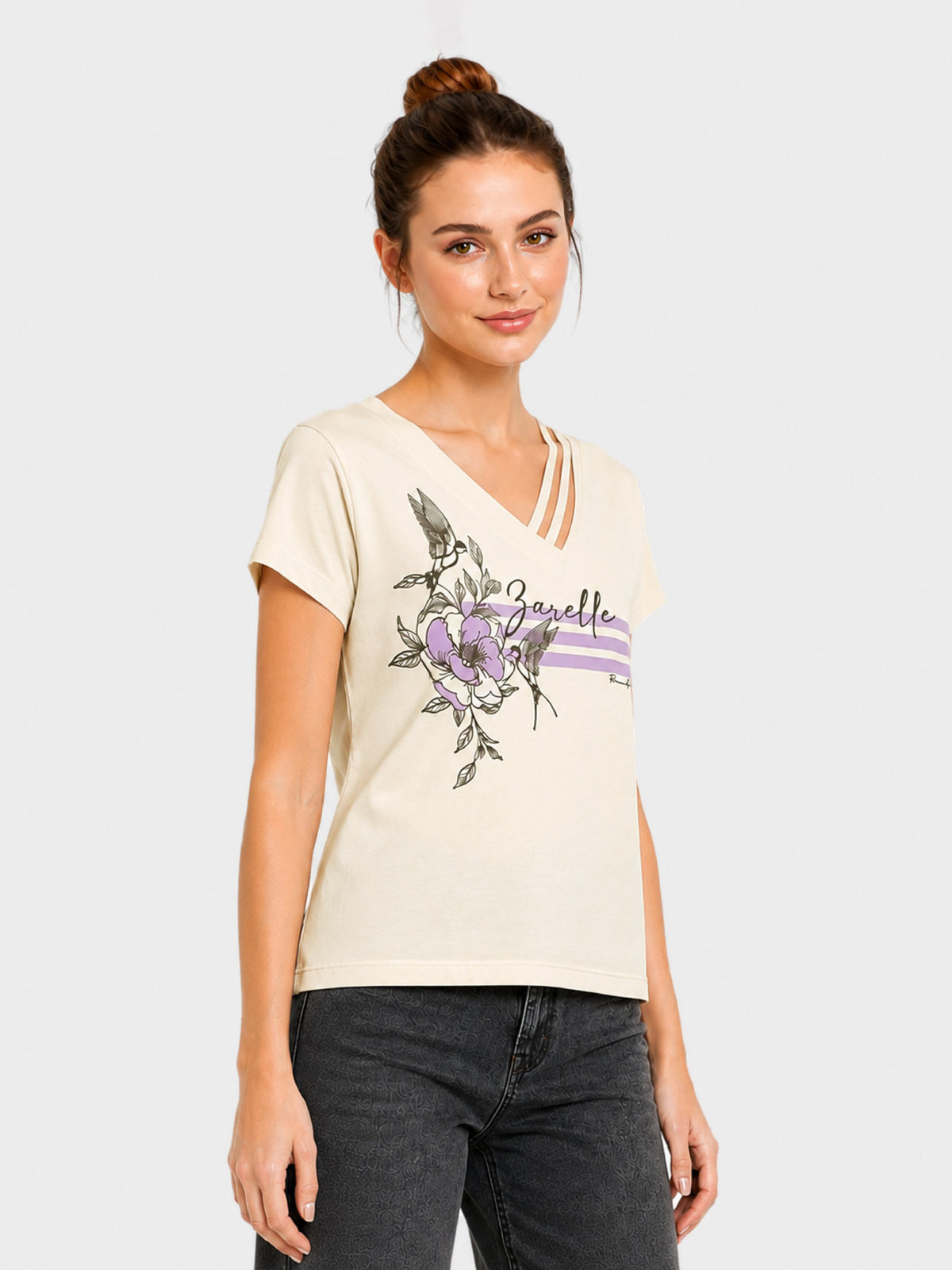 Zarelle Women's Soft Cotton Regular Fit Top
