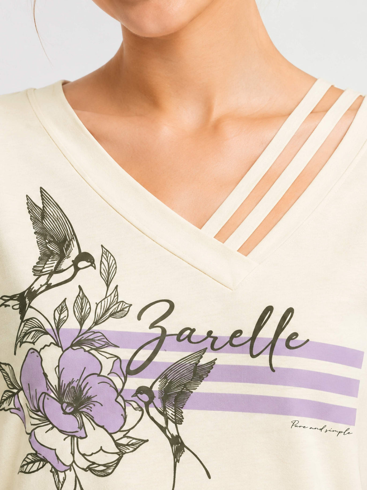 Zarelle Women's Soft Cotton Regular Fit Top