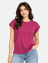 Zarelle Women's Cotton Relaxed Fit Printed Top