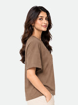 Zarelle Women's Cotton Relaxed Fit Floral Printed T-Shirt