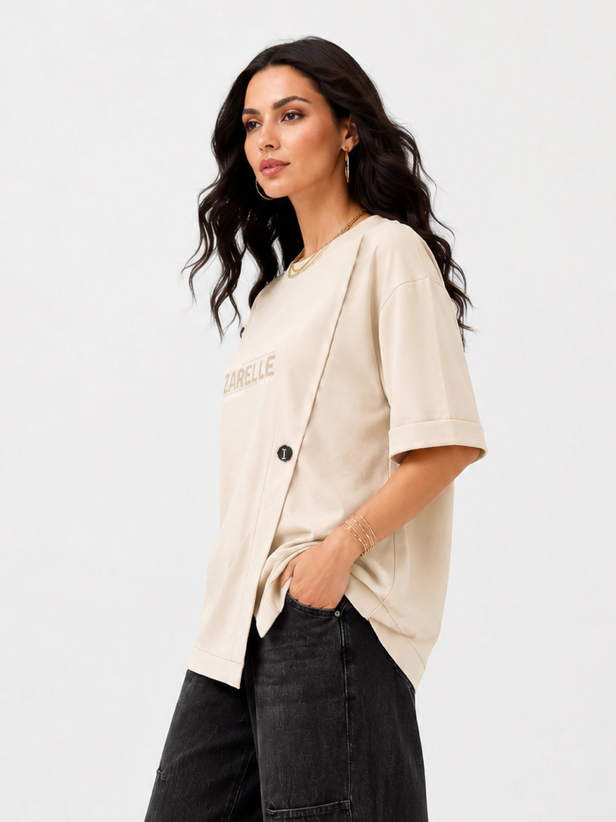 Zarelle Women's Modal Oversized Fit T-Shirt
