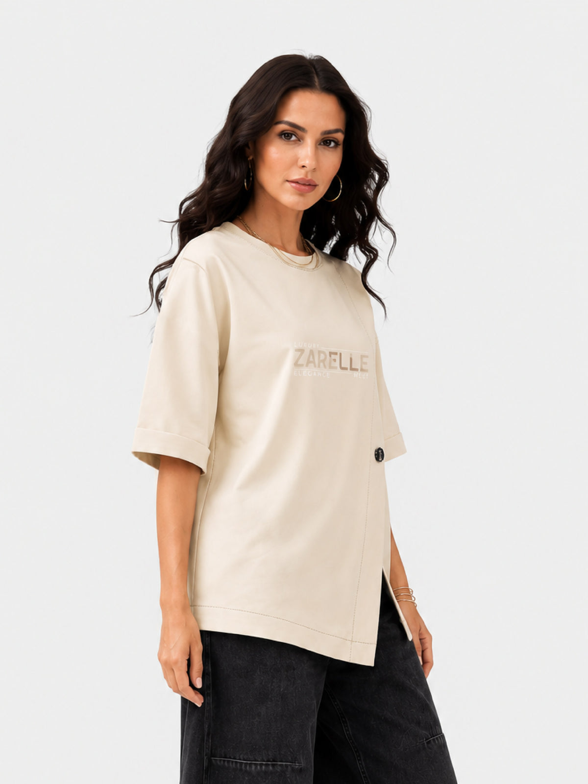 Zarelle Women's Modal Oversized Fit T-Shirt