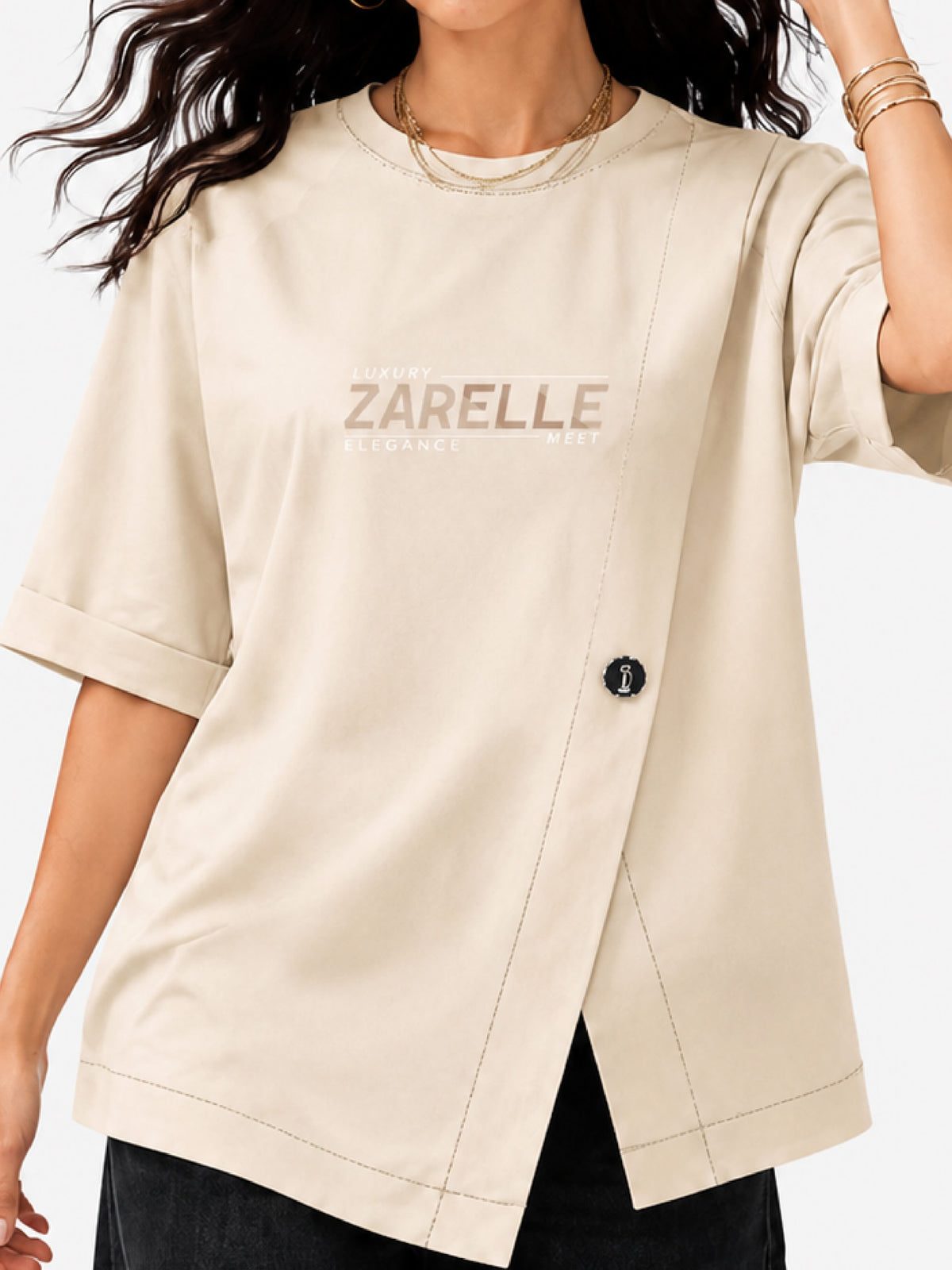 Zarelle Women's Modal Oversized Fit T-Shirt