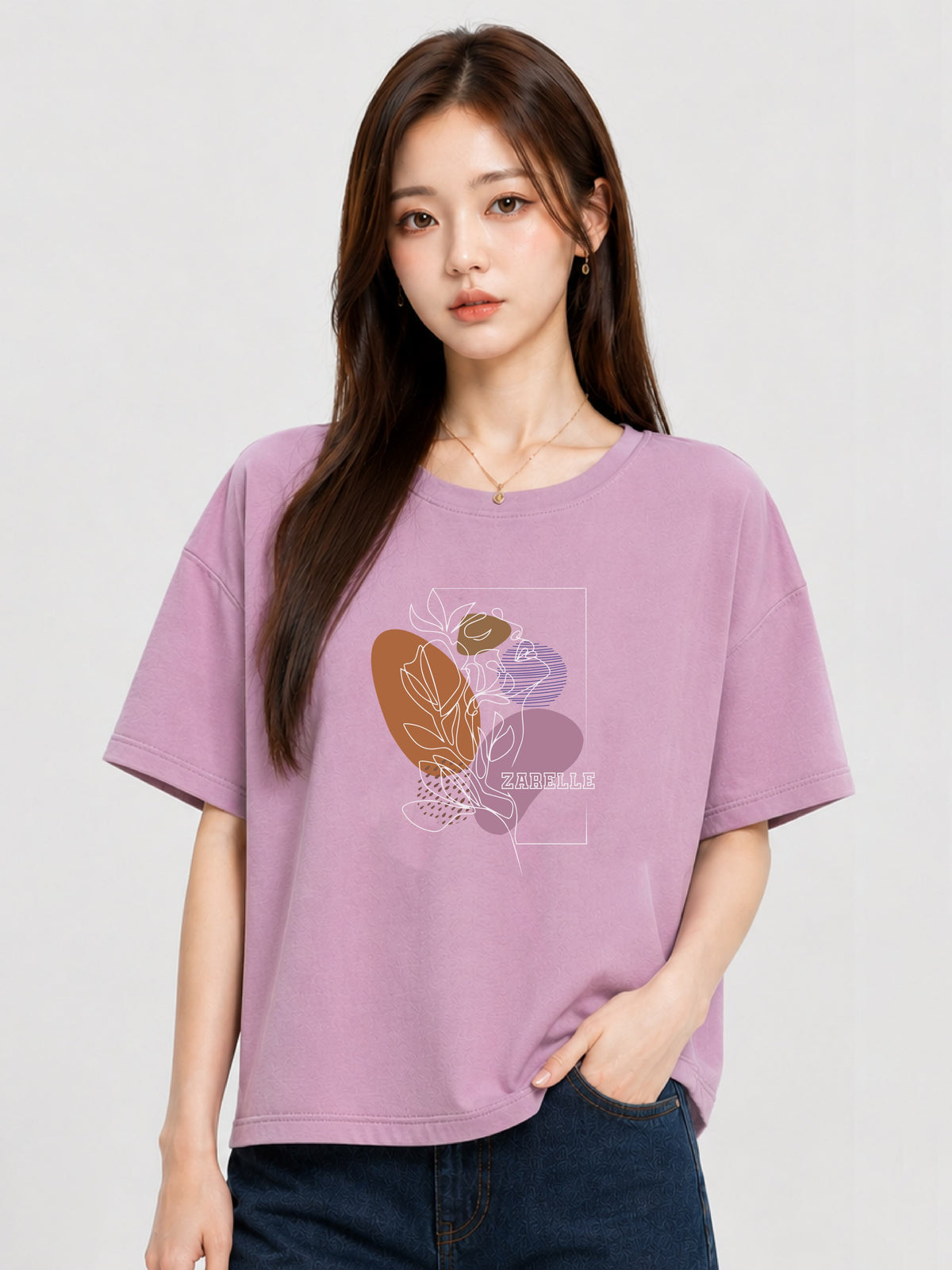 Zarelle Women's Modal Oversized Fit T-Shirt